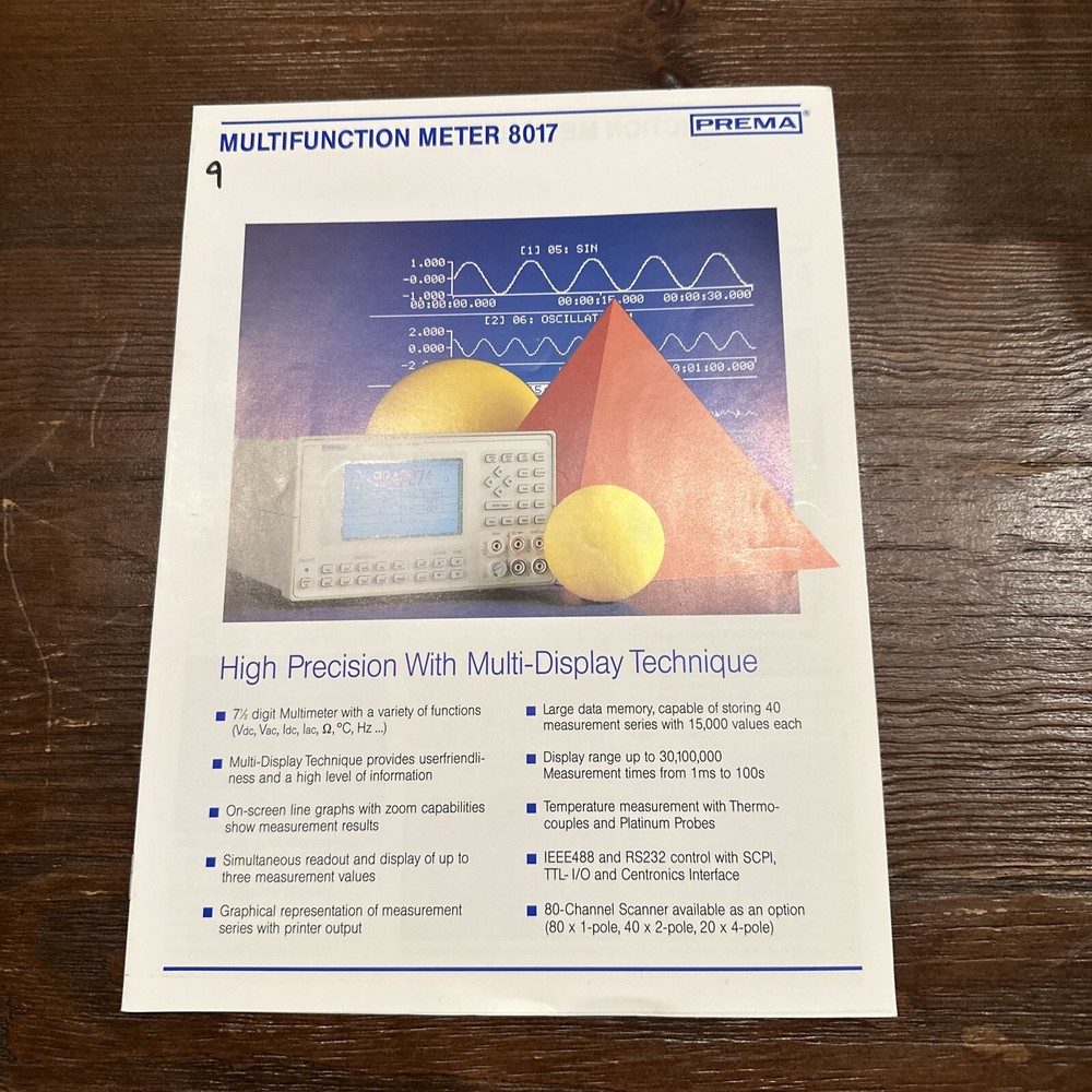 Prema 8017 Multifunction Meter Catalog