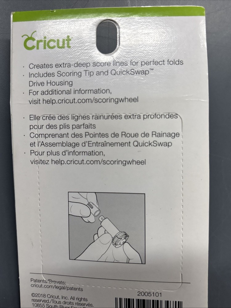 Cricut 2005101 Single Scoring Wheel Tip with Housing Maker Tool