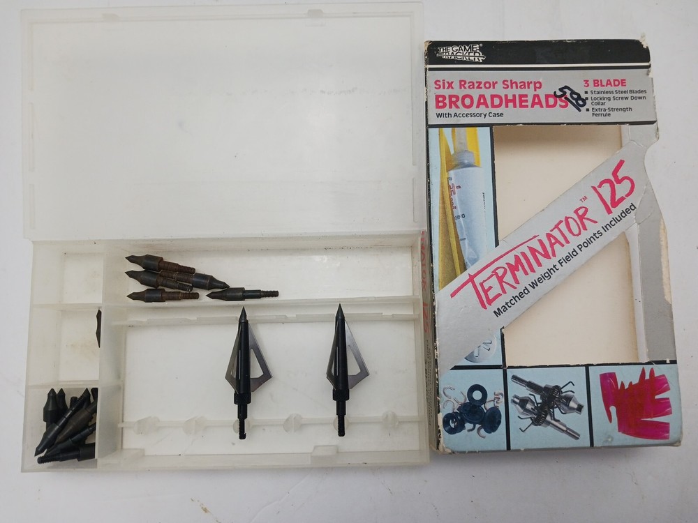 Game Tracker Terminator Broadheads 125 Grain 2 Pack + 9 Practice Tips