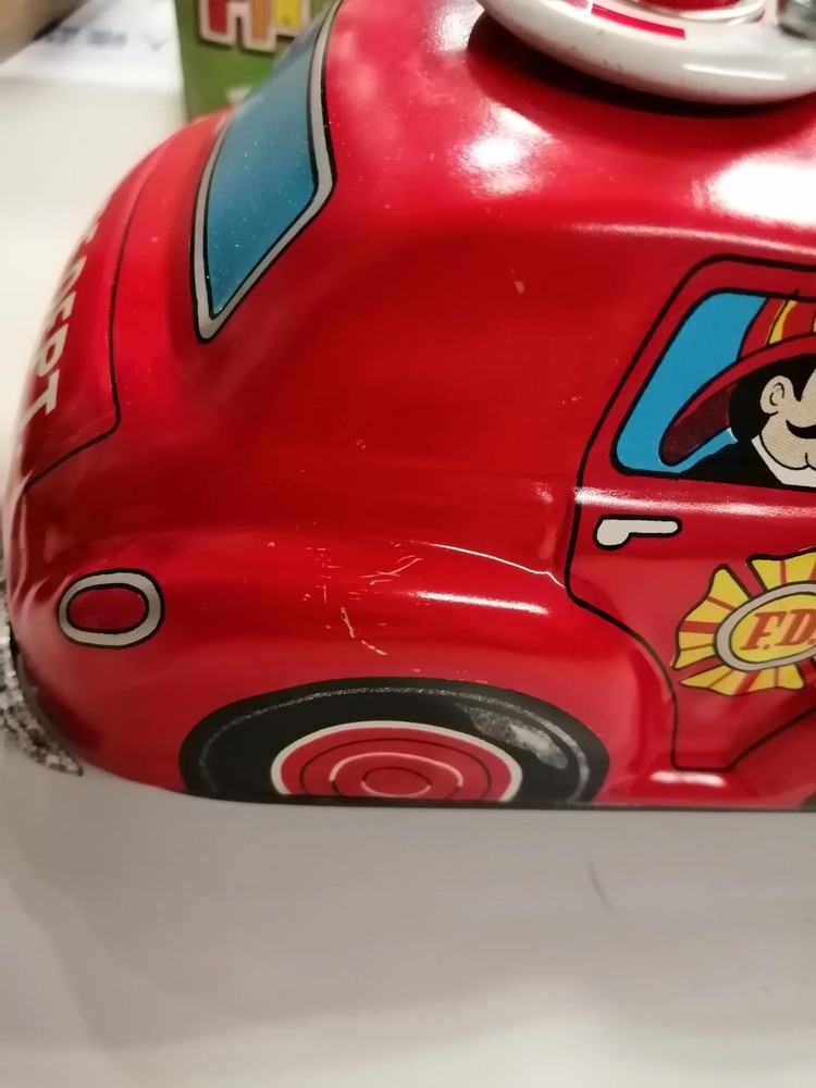 Okayasu Comic Fire Engine Tinplate