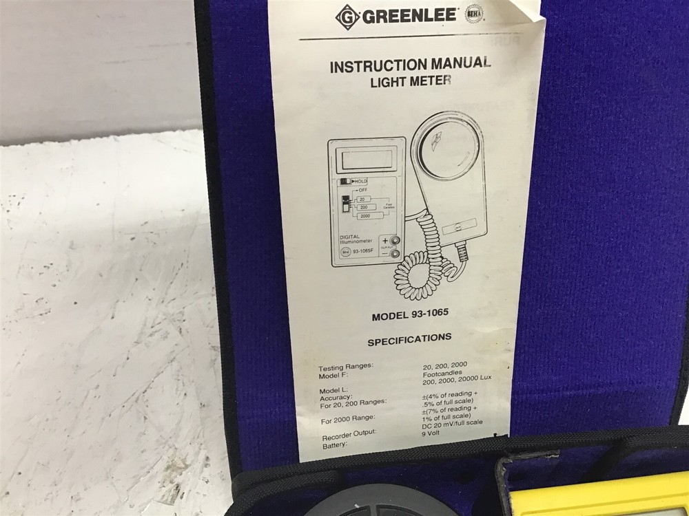 Greenlee 93-1065 BEHA Light Meter