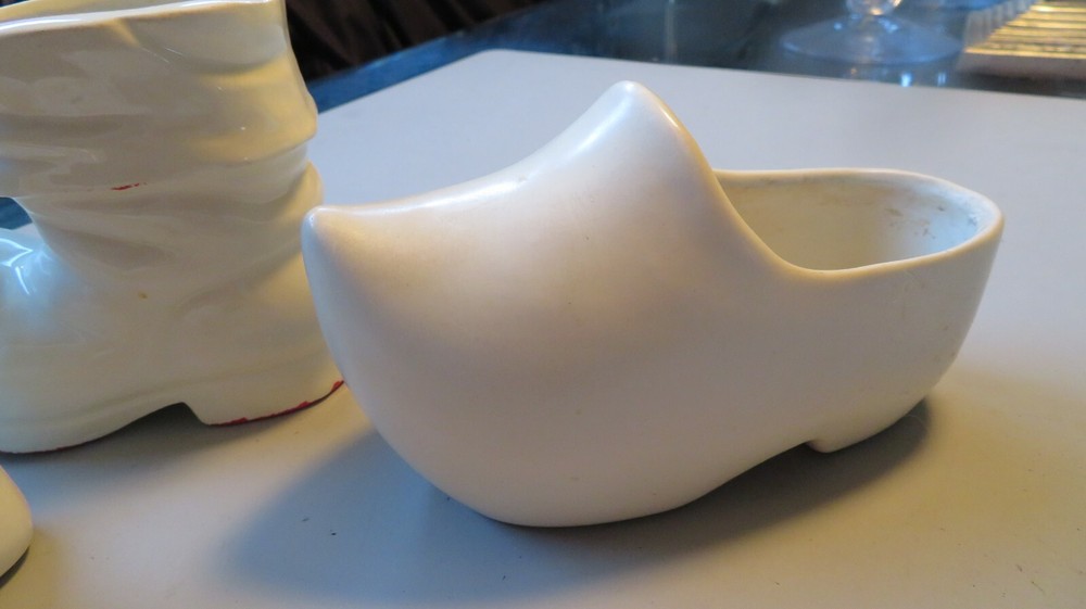 4 Ceramic Shoe Shaped Planters