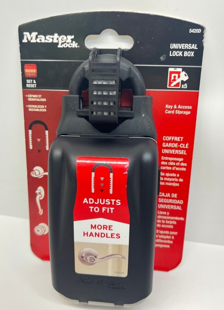 Master Lock Box, Resettable Combination Dials, Adjustable Shackle