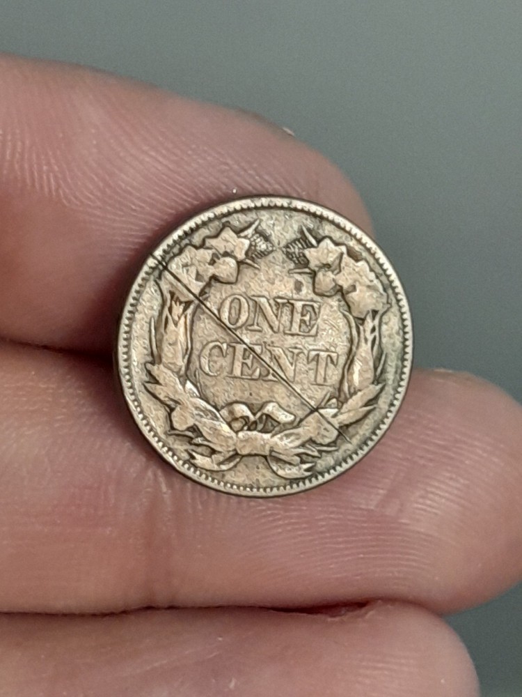1857 Flying Eagle Cent (Reverse Scratch)