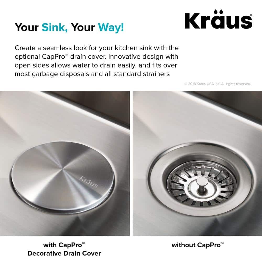 KRAUS CapPro Removable Decorative Drain Cover