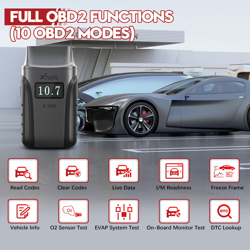 XTOOL BT Scanner A30M BiDirectional Auto Full Diagnostic Engine Scan Code Reader