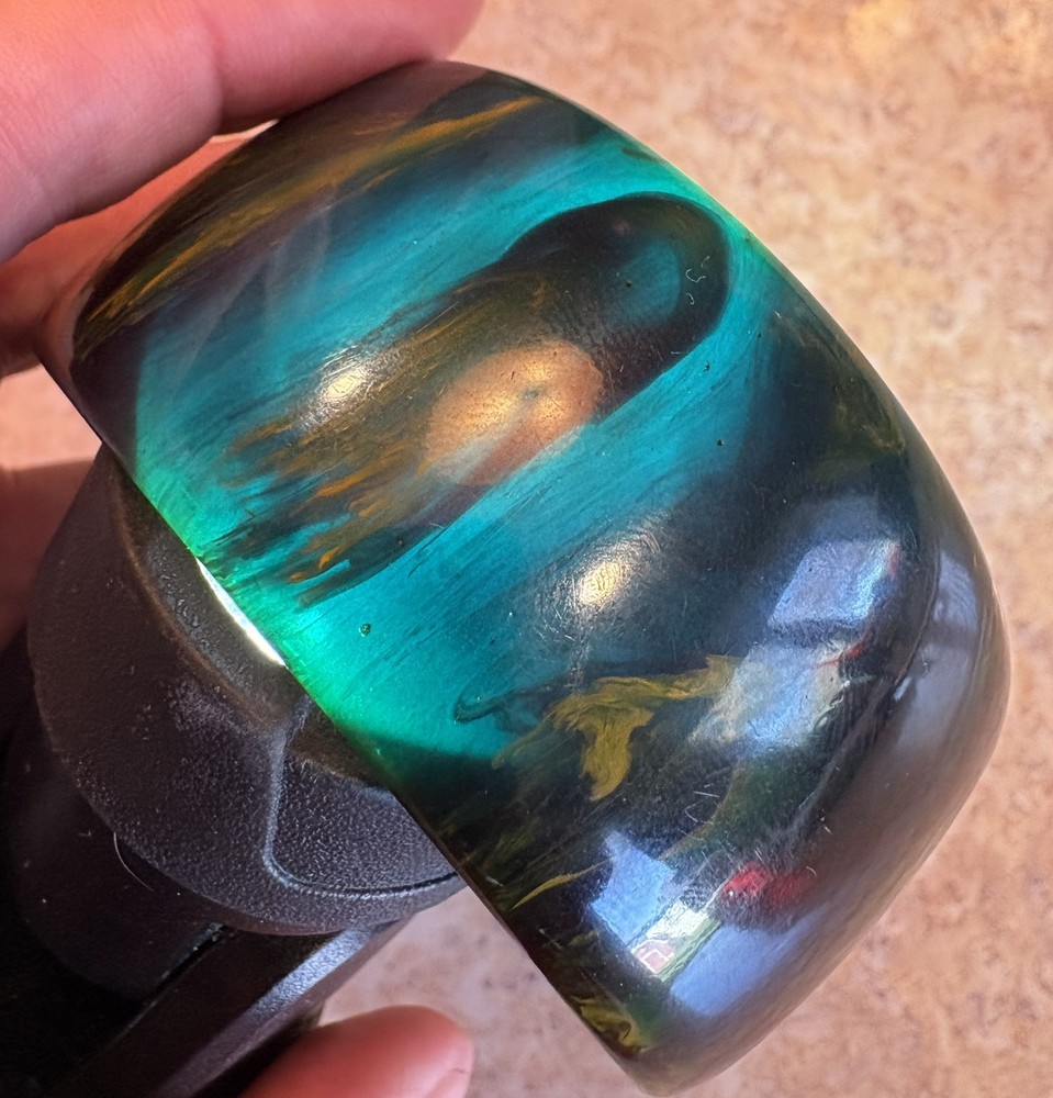 Vintage Blue Moon Bakelite Bangle