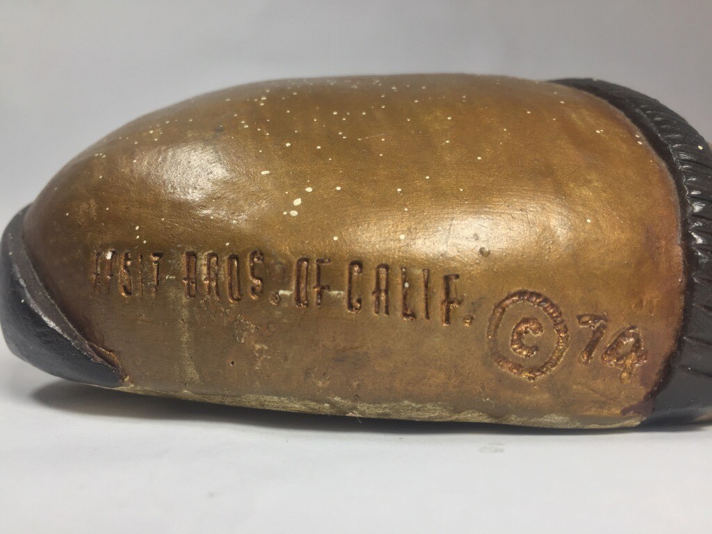 Apsit Bros California Motorcycle Motocross Chalkware Sculpture 70’s 15 Inches