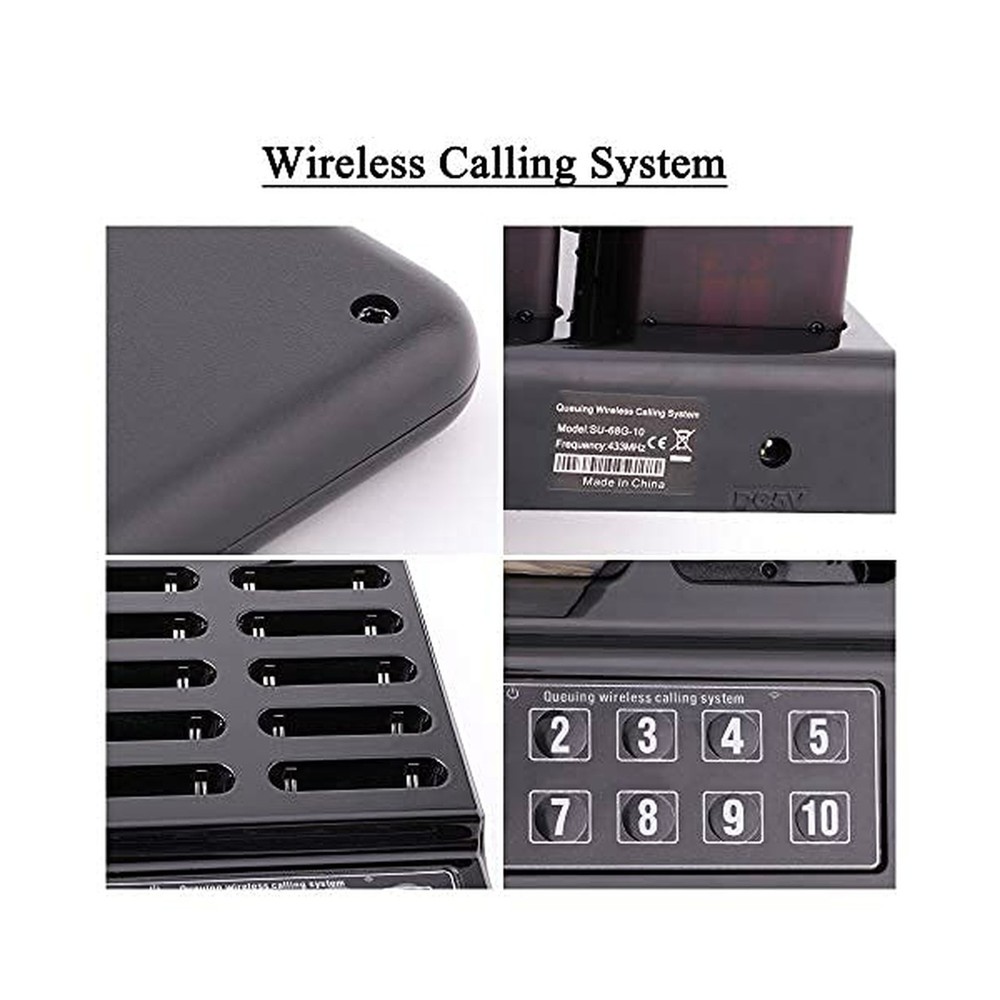SHIHUI 10 Pager buzzers 1 keypad Queue Number Call Wireless Calling System Qu...