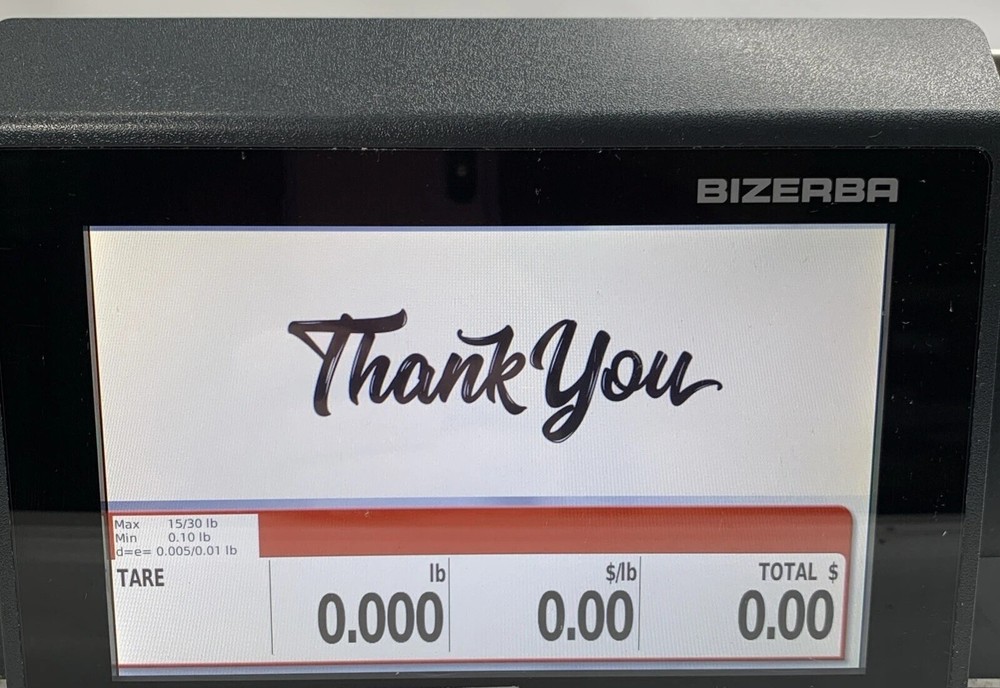 Replacement BIZERBA 7" Customer  Display Panel Screen for XC 100/400/800