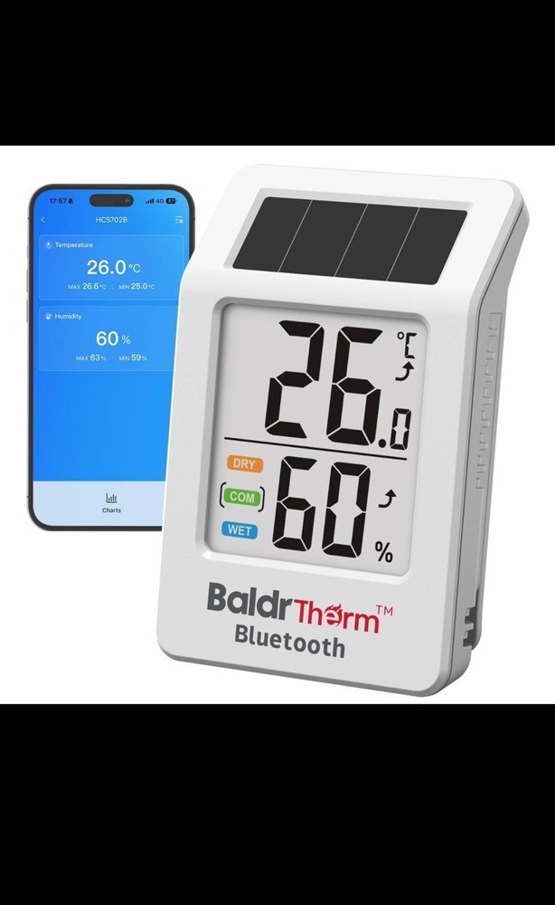 Bluetooth Thermometer Wireless, Smart Thermometer with App Control, 200ft Cov...