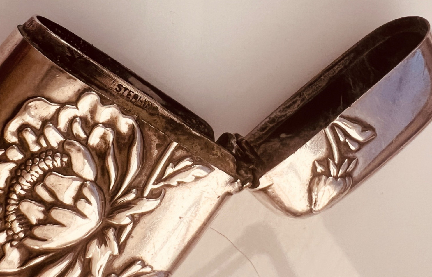 STERLING VISTA CASE MATCH SAFE ART NOUVEAU GORGEOUS EXCELLENT NICE