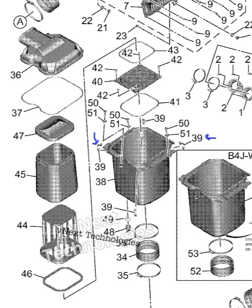 OEM YAMAHA 16-25 GRIZZLY KODIAK 700 RMAX WOLVERINE 18-25 AIR BOX LID CLIP