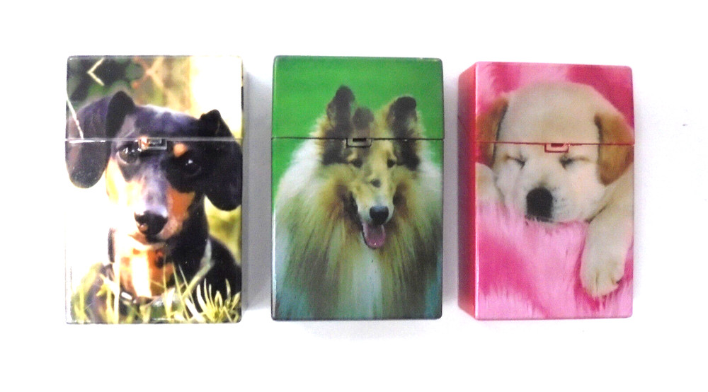 Eclipse Dog Hard Plastic Crushproof Cigarette Case, 2ct, Kings, 3116D10Dog