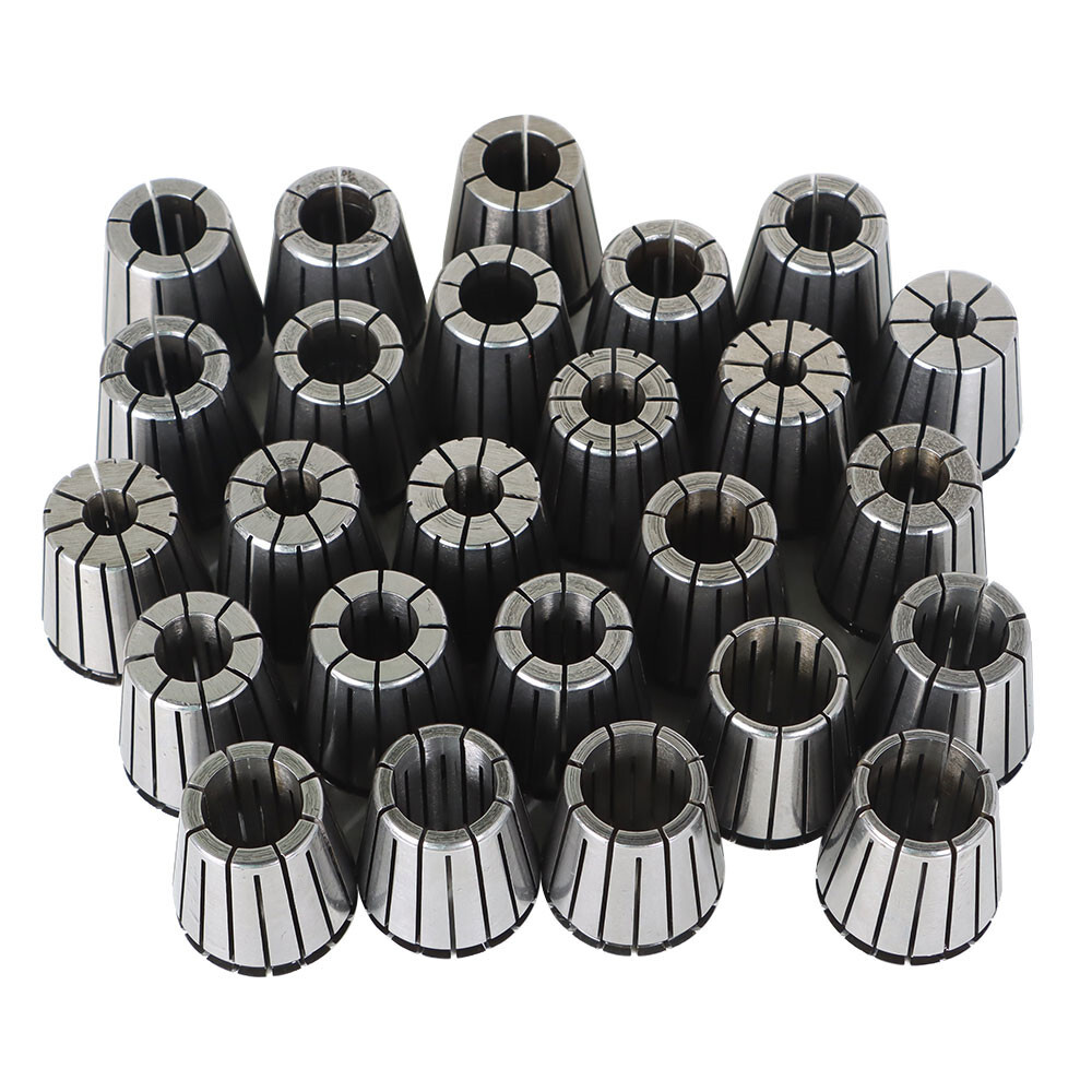 25 Pcs Collet Set ER32 Collet Chuck 1/16" - 3/4" Holder Spring Collet Set