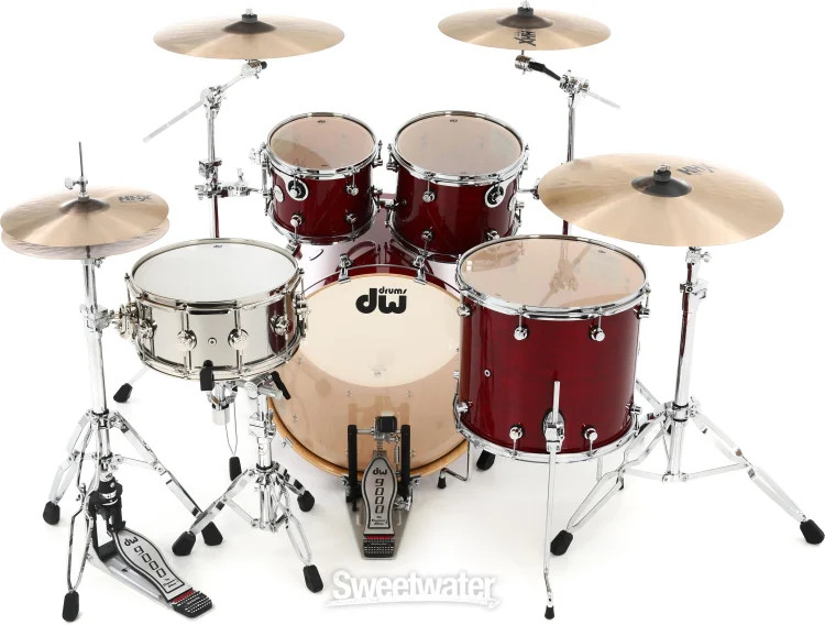 DW Design Series 4-piece Shell Pack - Cherry Stain