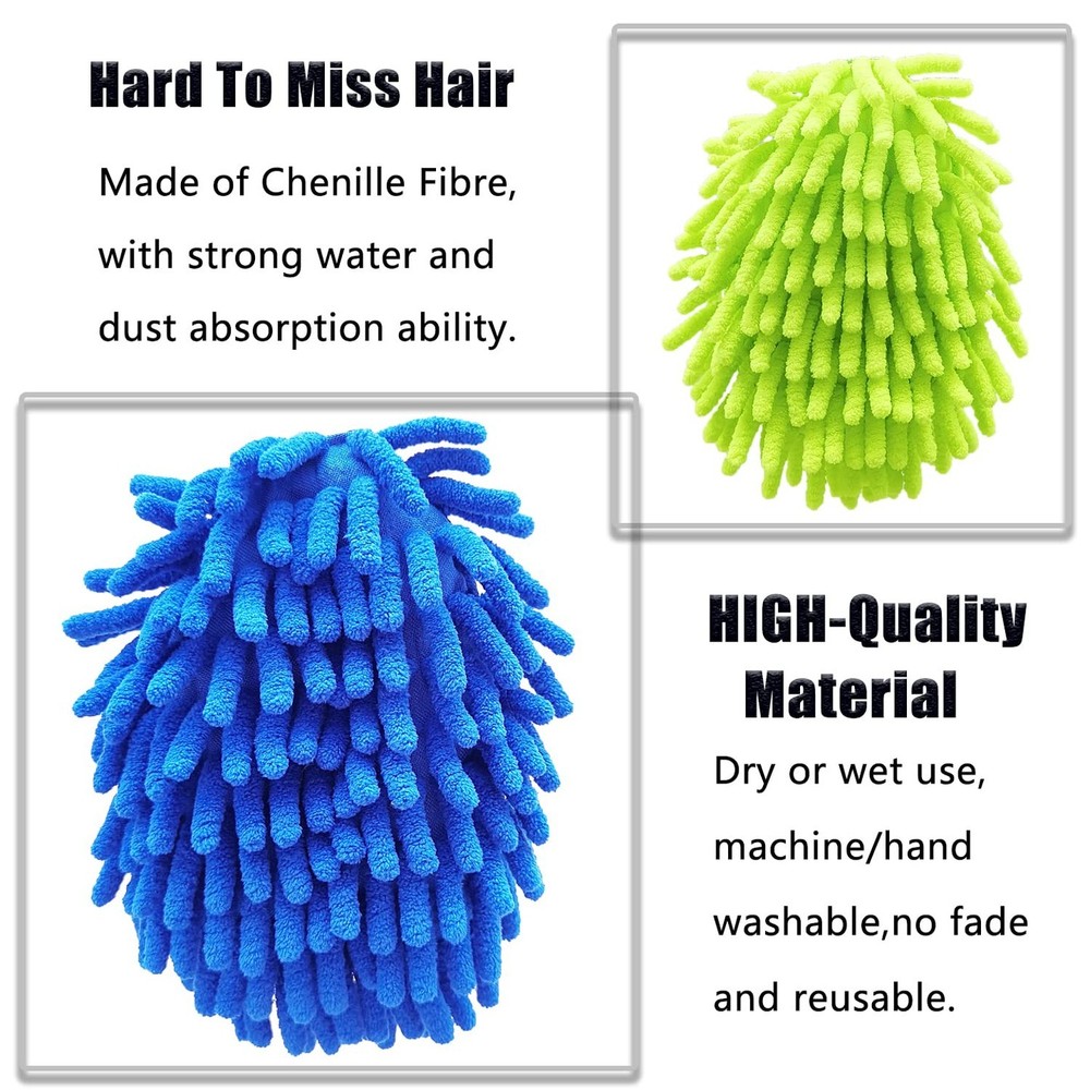 13 Inch Microfiber Feather Duster,with 4 pcs Washable Duster Head, Car Duster...