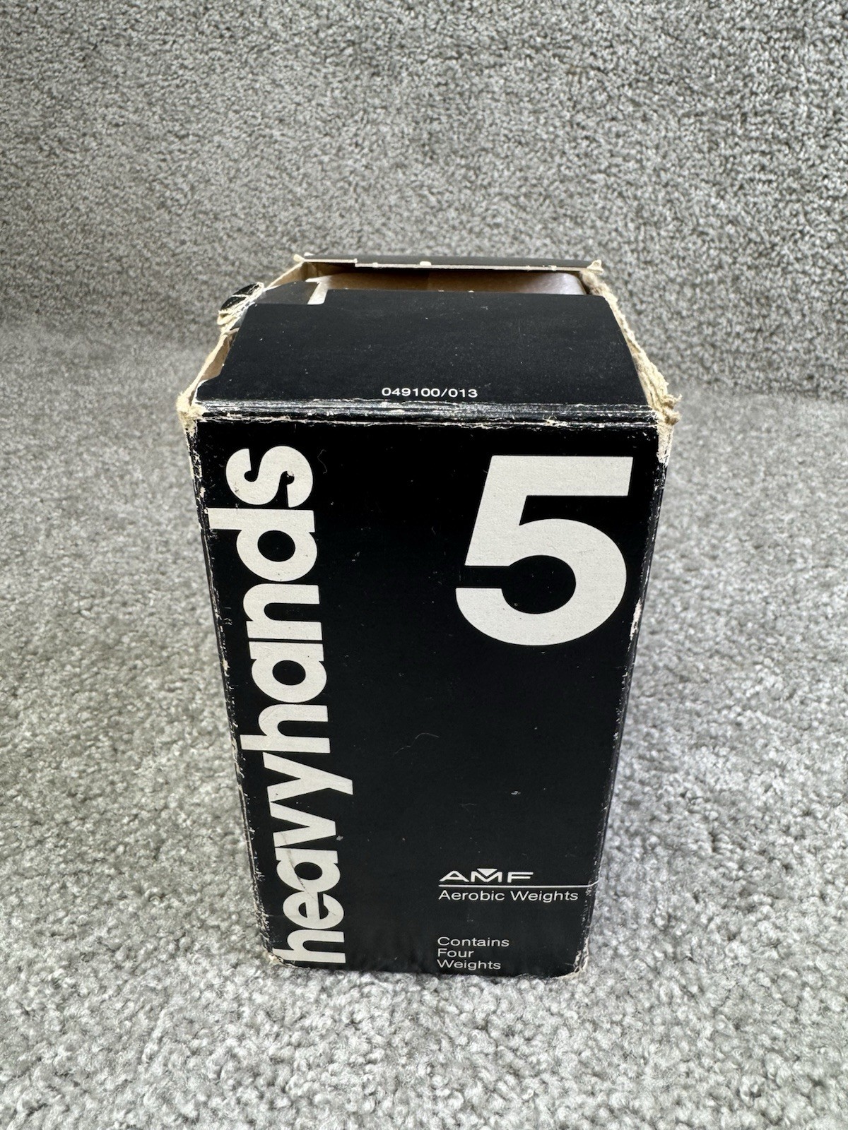 Vintage AMF Heavyhands 5 lbs Aerobic Weights Set of 4 Black USA w/ Box