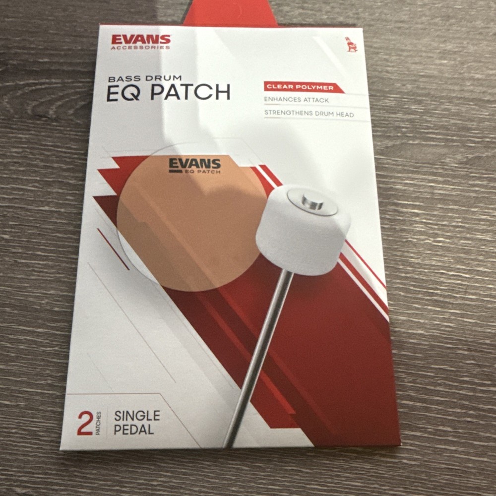 Evans EQPC1 EQ Single Pedal Kick Drum Patch, Clear Plastic | FREE SHIPPING