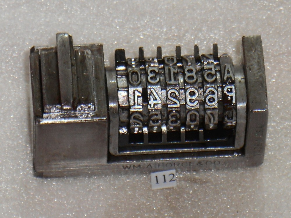 WMA | letterpress numbering machine | 112