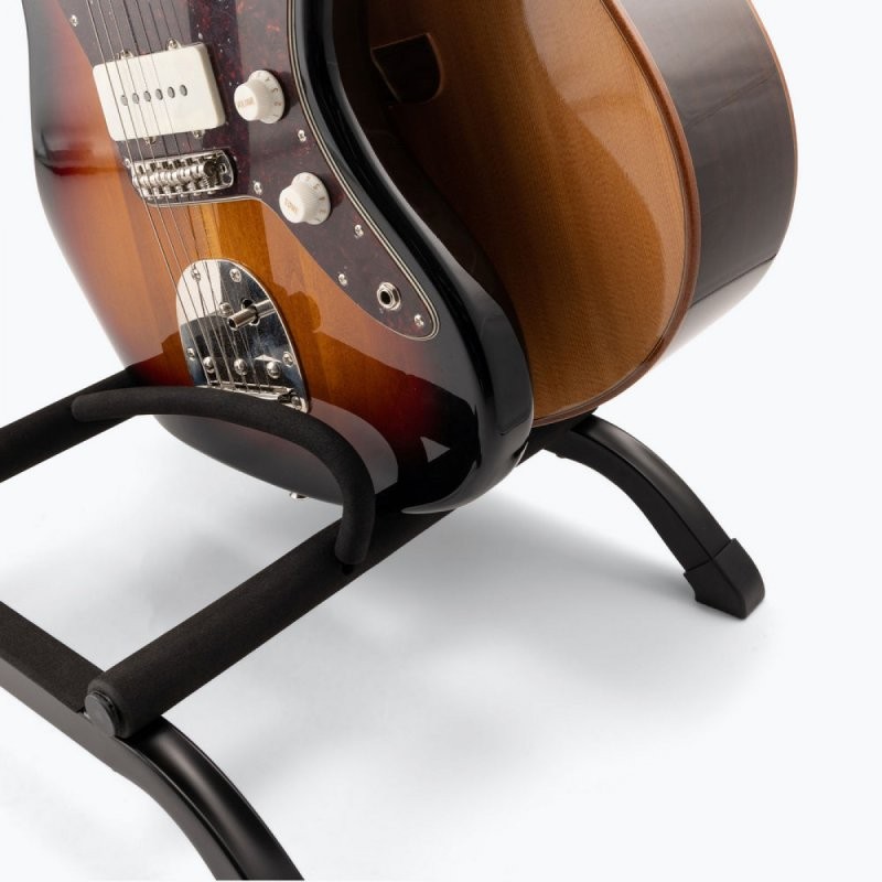 On-Stage GS7361 Three-Space Foldable Multi-Guitar Rack (Storage and Display for