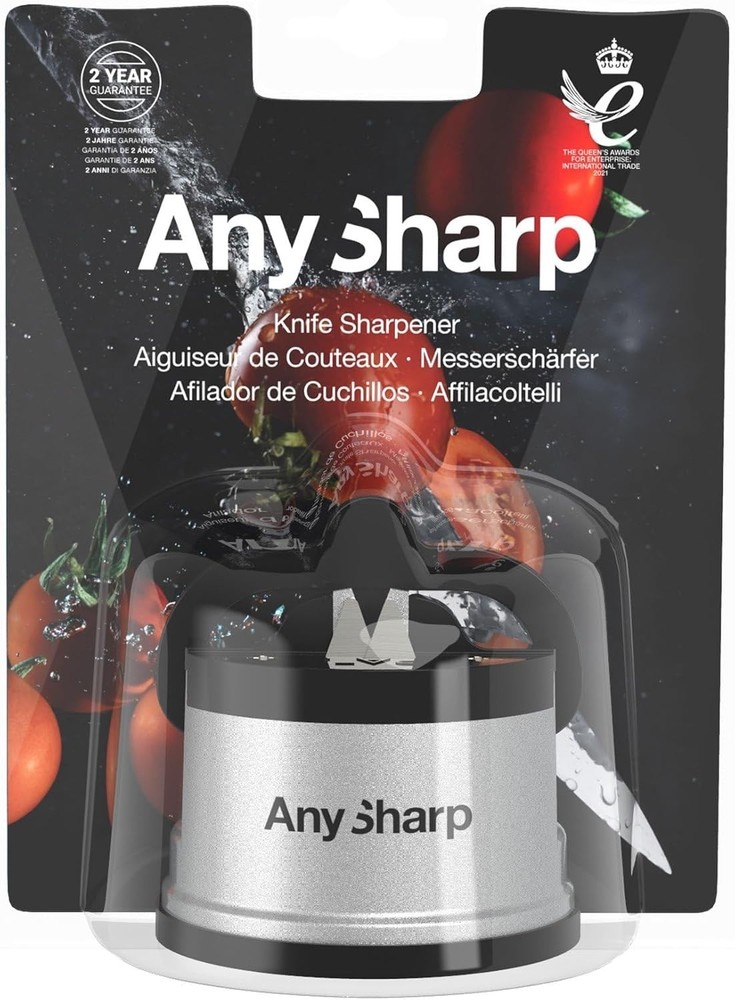 GLOBAL Easy Knife Sharpener - Hands-Free, PowerGrip Suction, Razor-Sharp Results
