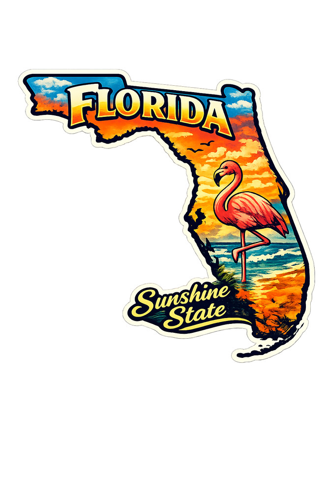Florida Custom State Sticker "Sunshine State"