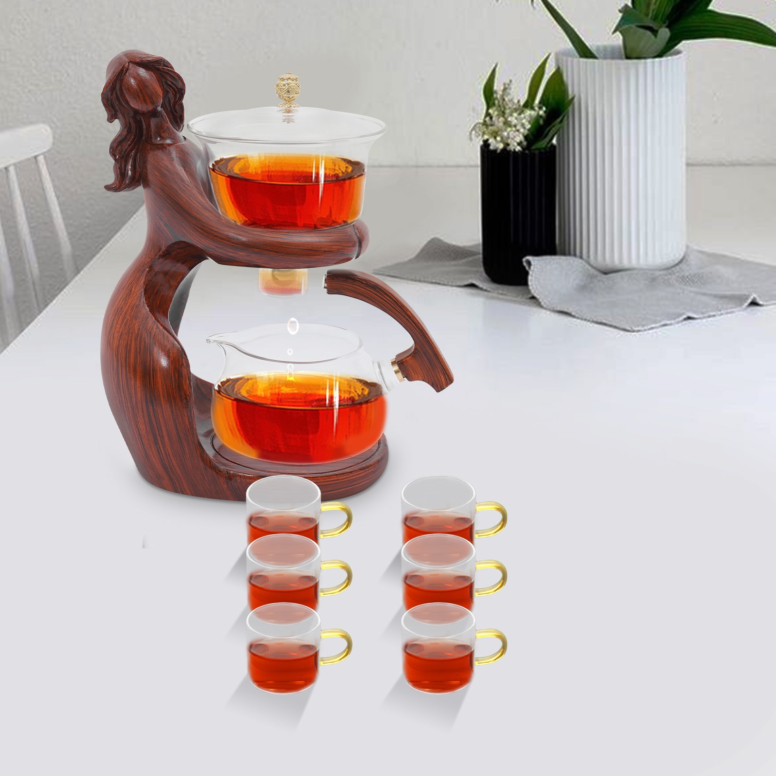 NEW Teapot Set, Semi Automatic Tea Set, Tea Set with 6 Small Cups