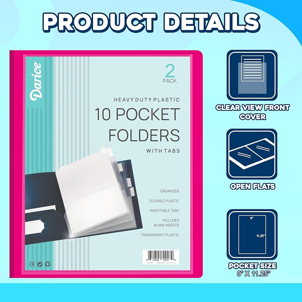10 Poet Folder - Double-Sided Multi Poet Folder - Letter Size