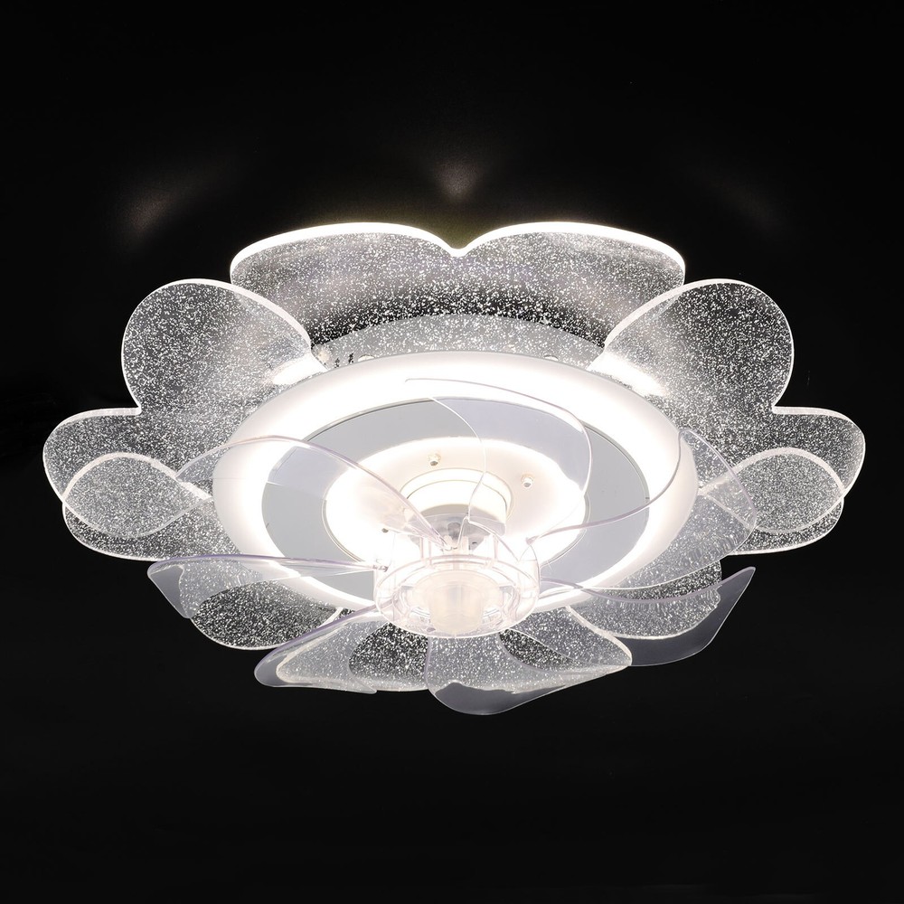 18.5" Ceiling Fan Light Flush Mount LED Ceiling Light kit w/ Remote APP Control