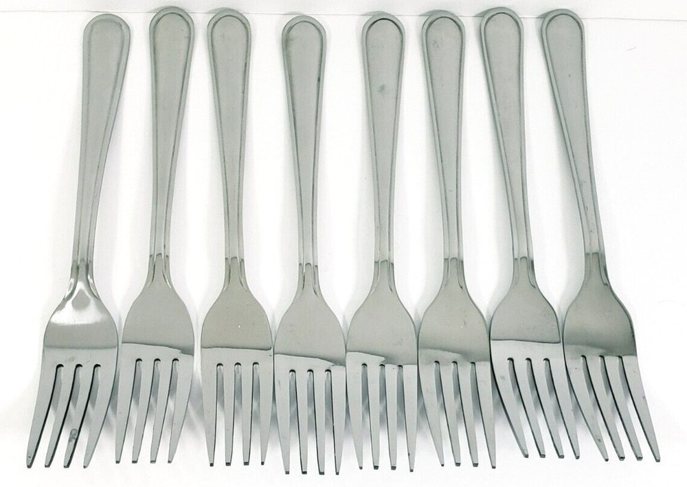 Stainless Steel 46 Pc Flatware Set With Serving Spoon and Serving Fork