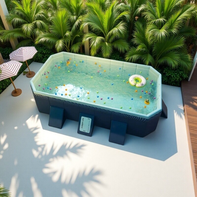 82-Inch Large Inflatable Family Pool for Outdoor Fun – Durable PVC Design