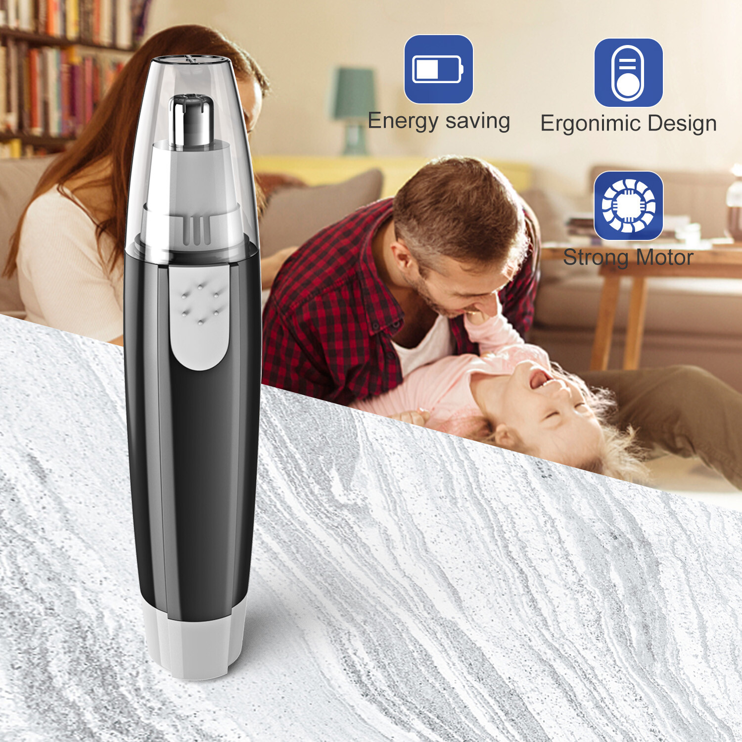 Electric Nose Hair Trimmer Shaver Ear Face Eyebrow Mustache Beard Shaver Clipper