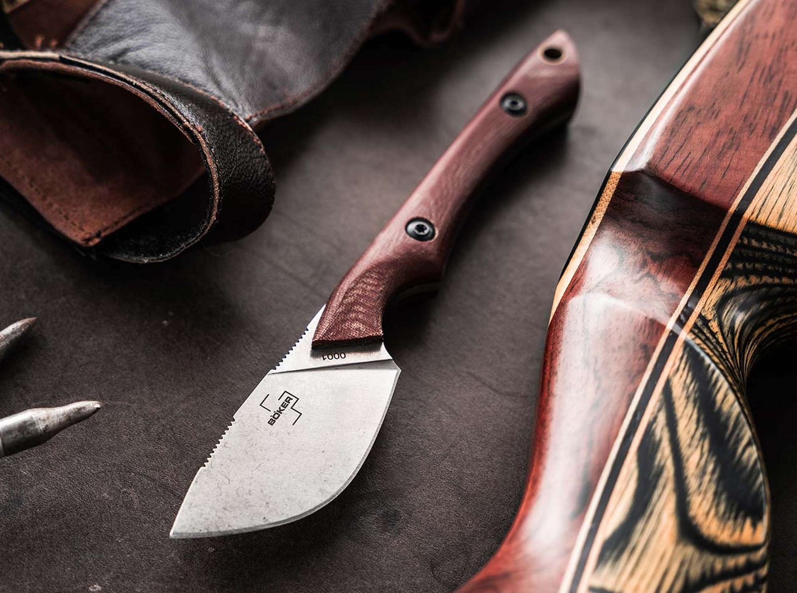 Boker Plus M.U.K. Fixed Knife 2.40" Blade 14C28N Micarta Handle MUK ✔️ 02BO593