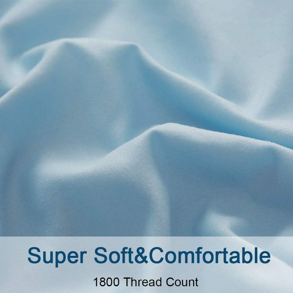 Bed Sheet Set Super Soft Microfiber 1800 Thread Count Luxury Egyptian Sheets 16-