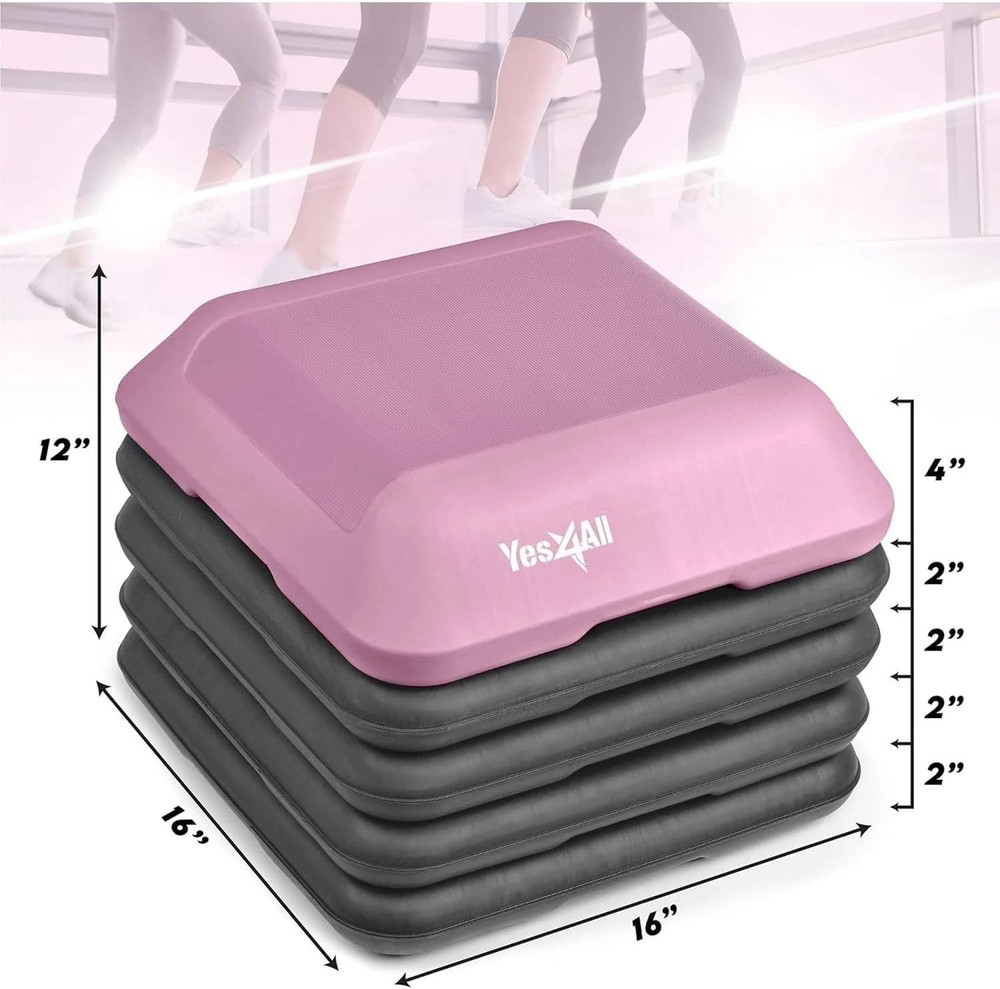 Aerobic Exercise Platform with 4"/6"/8"/10"/12" Risers