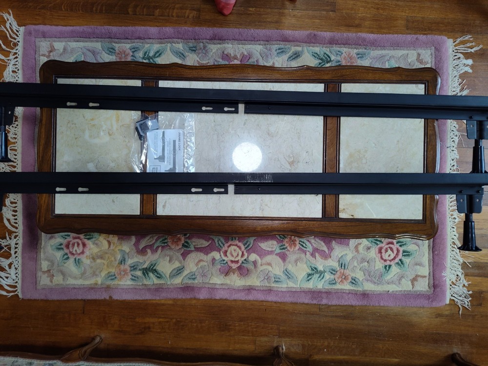 Twin / Full Metal Bed Frame With Glides