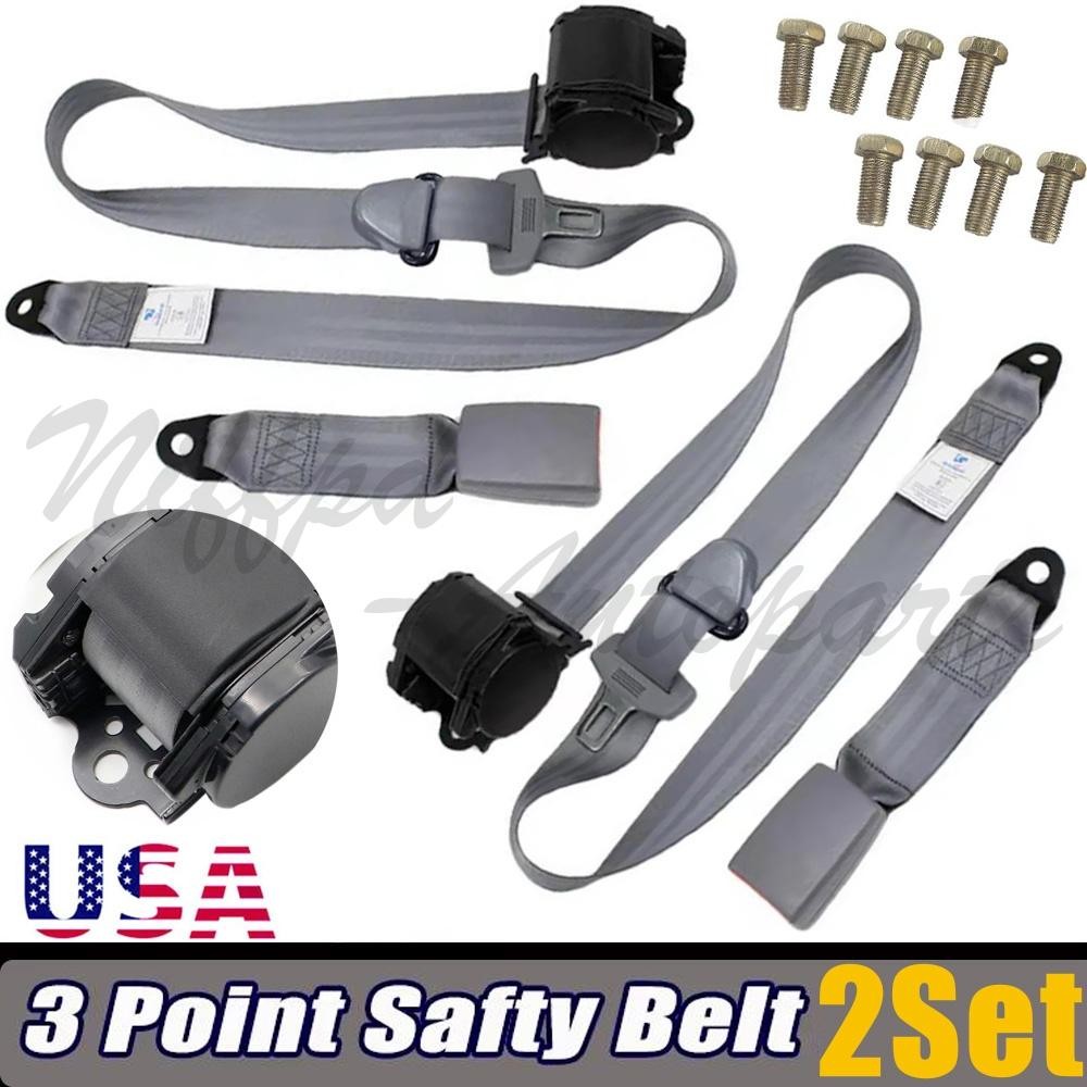 Universal 3 Point Seat Belts, Adjustable Car Retractable Seat Belt Lap Shoulder