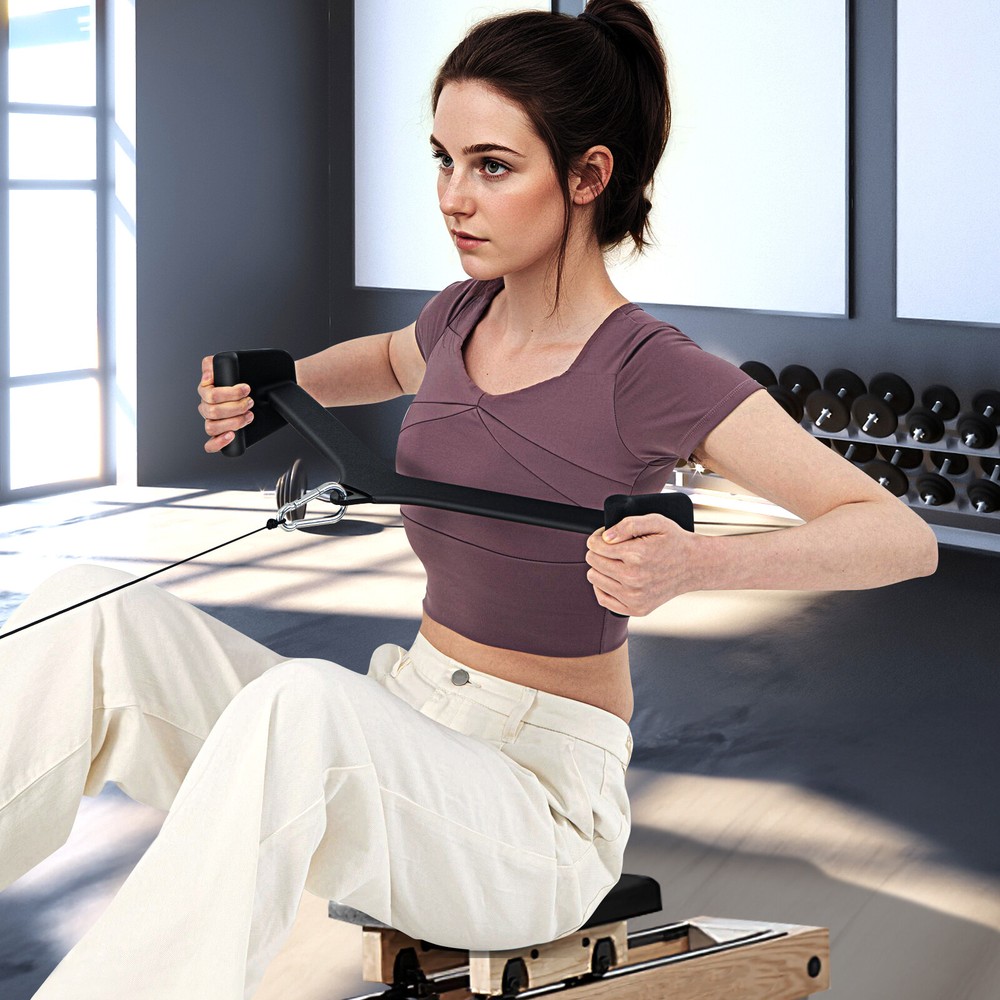 Back Strength Training Bicep Tricep Handle Grips LAT Pulldown Attachment Set