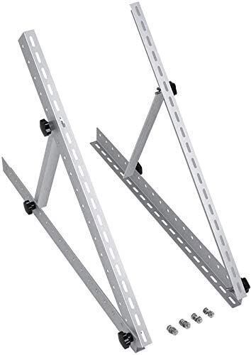 4PCS Solar Panel RV Tilt Mount Brackets Rooftop Flat Surface Adjustable Frame US