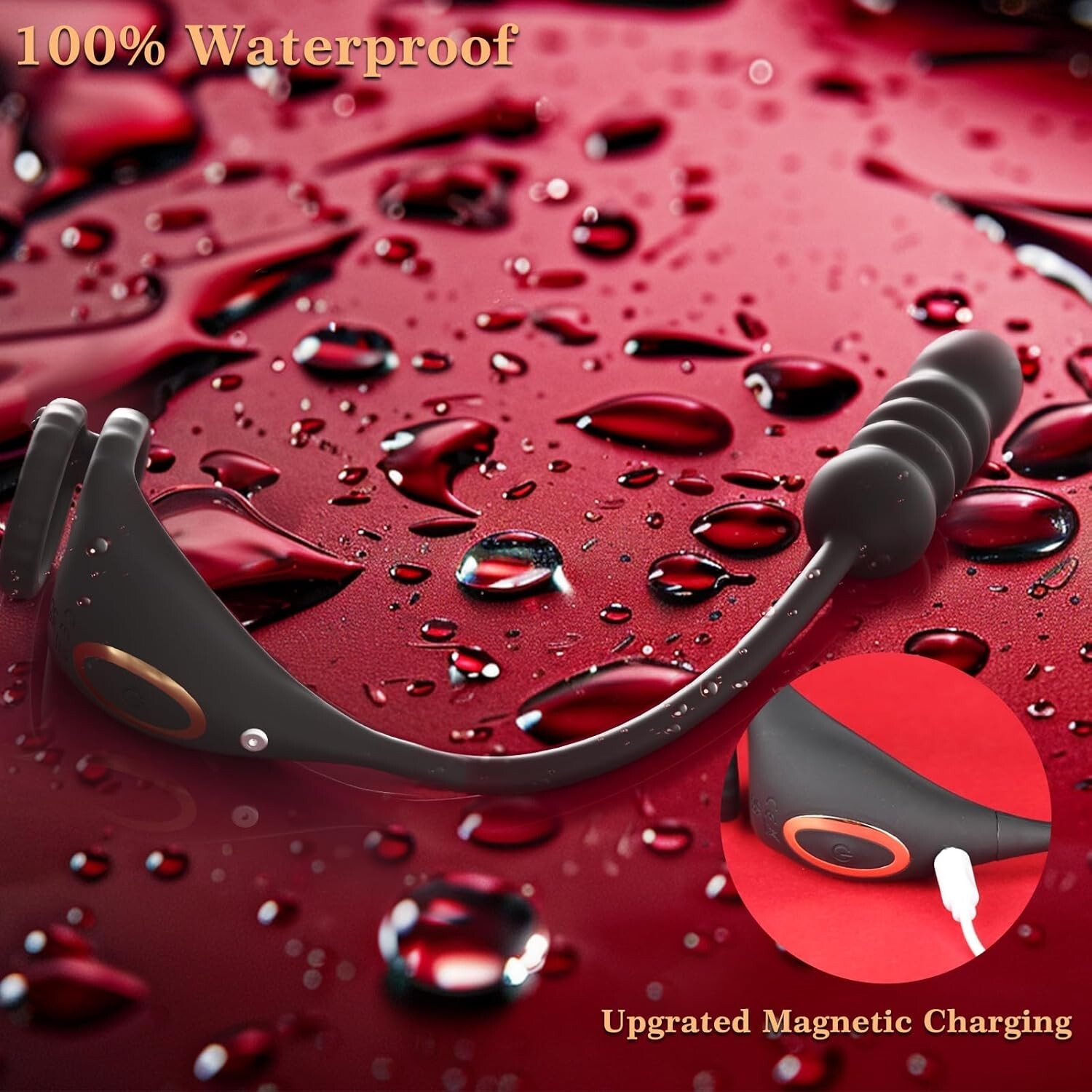 Thrusting Prostate Massager With Cock Ring Taint Vibrator Sex Toy For Men