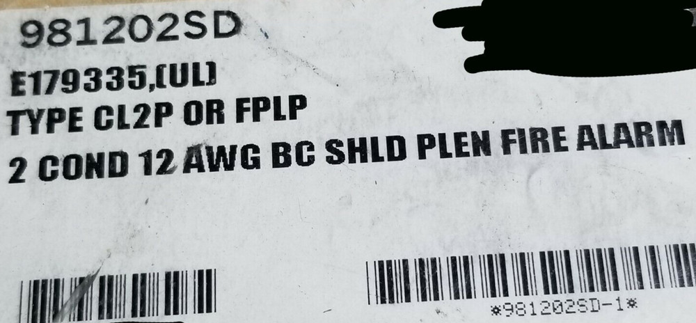 Advanced Digital 981202SD 12/2C Solid Shielded Plenum Fire Alarm Cable Red /50ft