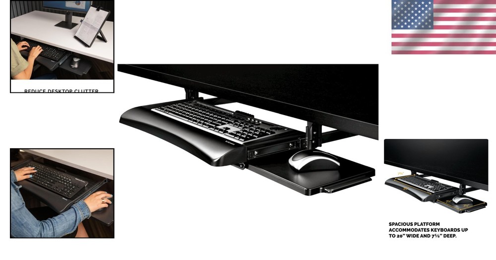 Adjustable Office Suites Keyboard Drawer - Optimize Your Workspace Ergonomically