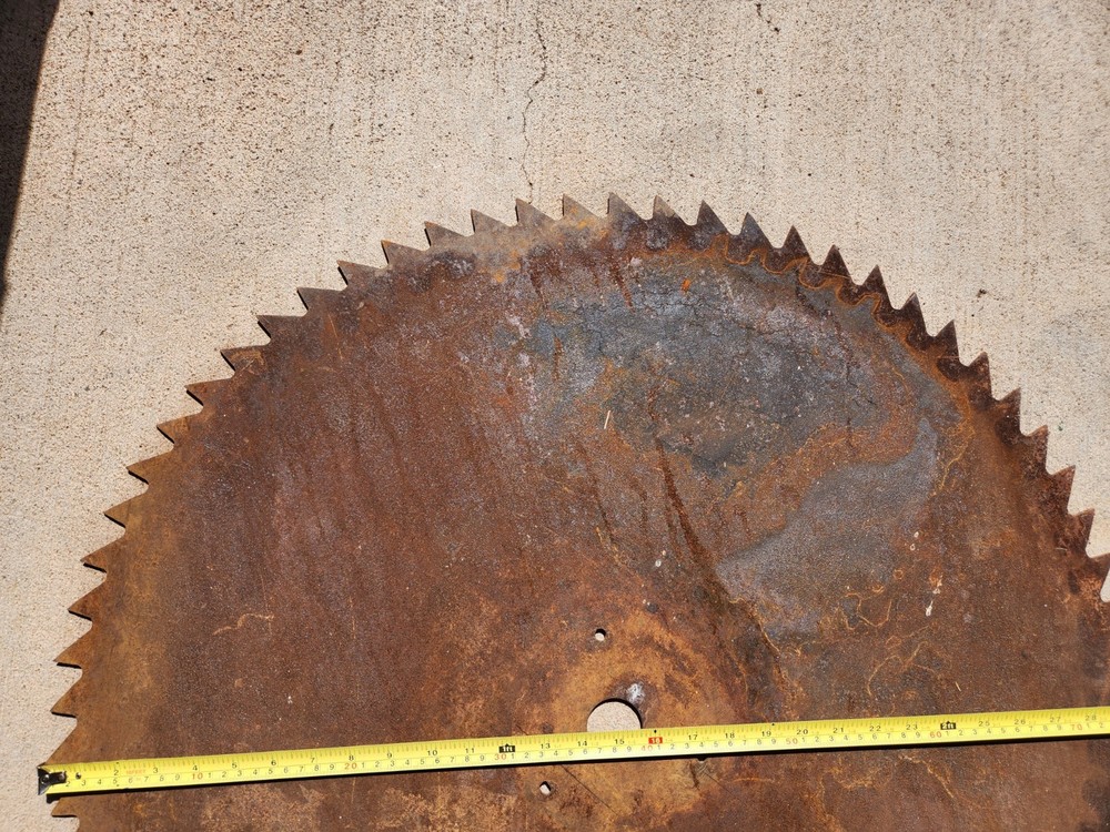 Large Sawmill Buzz Saw Blade 30"! Diameter Solid Sawblade Rustic Decor Rusty