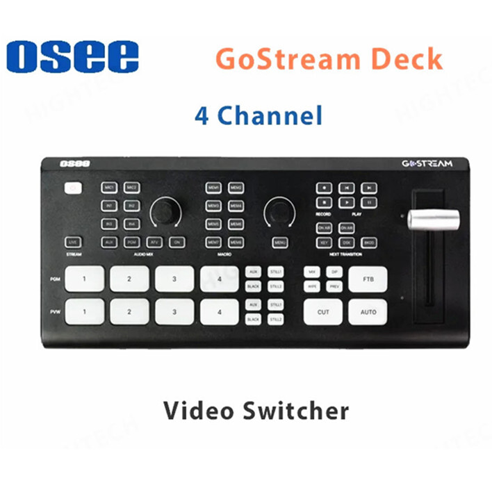 OSEE GoStream Deck Video Switcher 4-Channel USB HDMI-Compatible Live Streaming