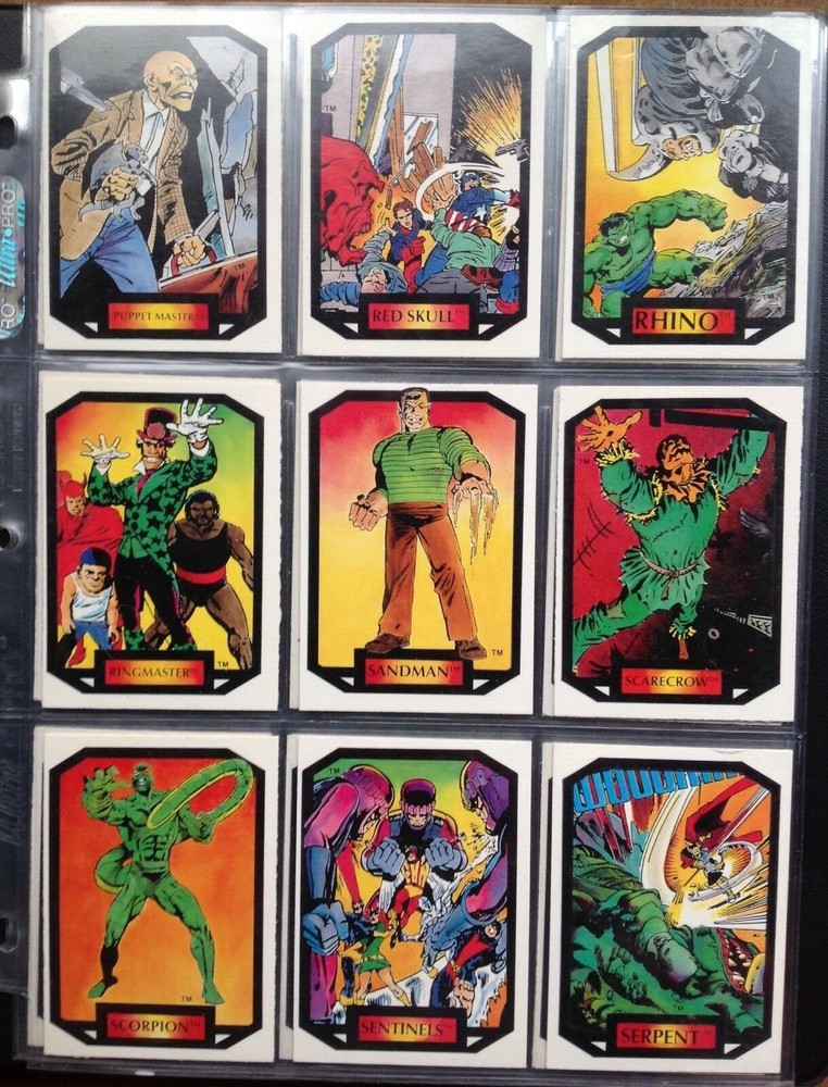 1987 MARVEL UNIVERSE SERIES 2 COLOSSAL CONFLICTS COMPLETE COMIC TRADING CARD SET