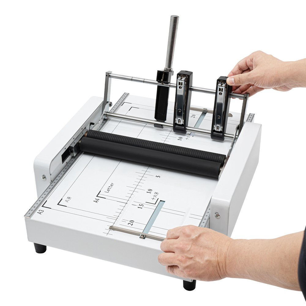 A3 Booklet Folding Binding Machine 60W Paper Stapling Making Book Stapler Office