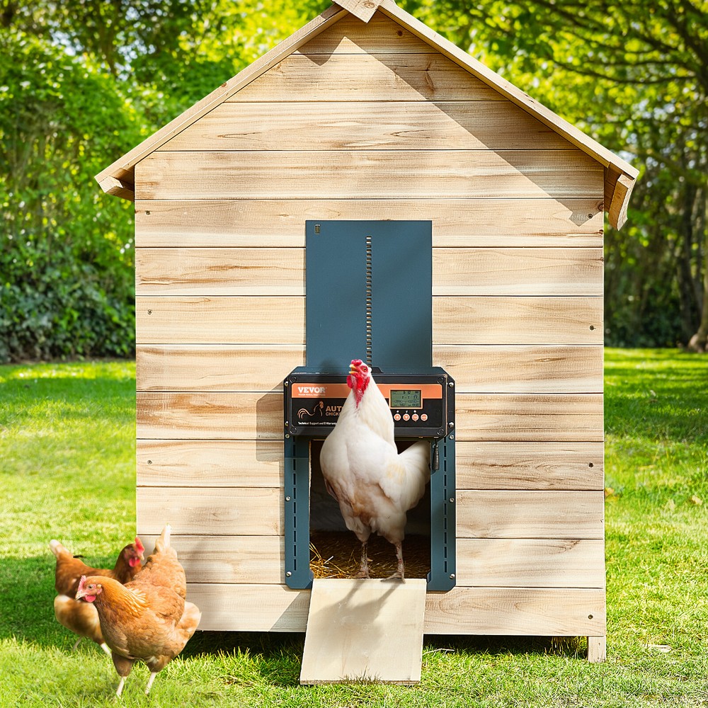 Automatic Chicken Coop Door Auto Chicken Door Opener Timer & Light Sensor