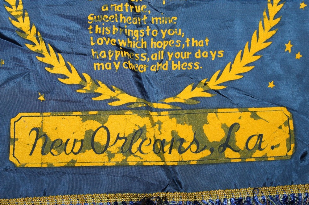 Original WW2 U.S. Army Staging Area New Orleans, LA Sweetheart Poem Pillow Cover