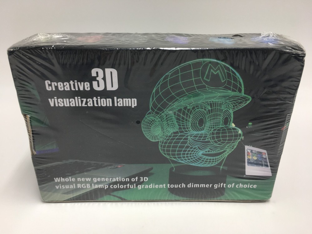 Creative 3D Visualization Lamp - Mario (Nintendo) & Canon Camera Image - Sealed